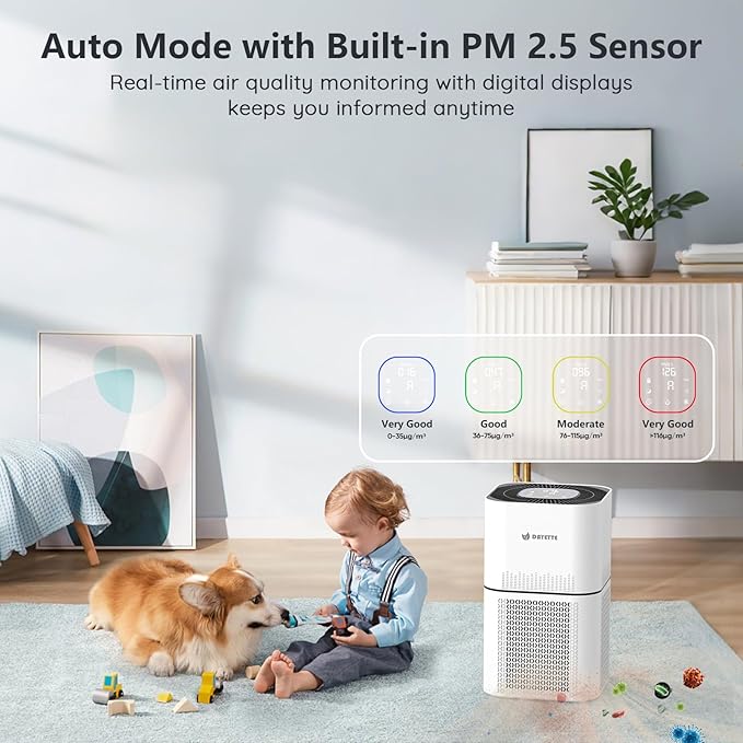 DAYETTE Air Purifiers for Home Large Room Up to 2200ft², H14 Ture Hepa Air - Image 5