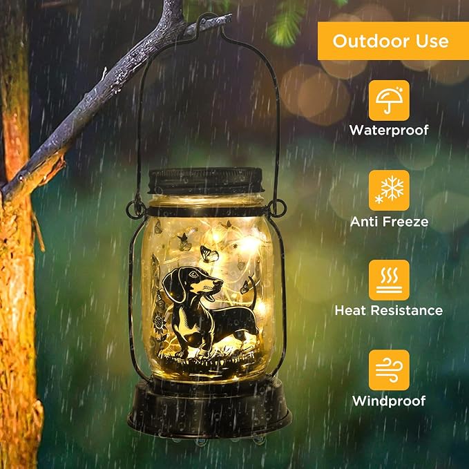 Dachshund Gifts for Women/Men Dachshund Solar Lanterns Mom Birthday Wiener Dog - Image 4