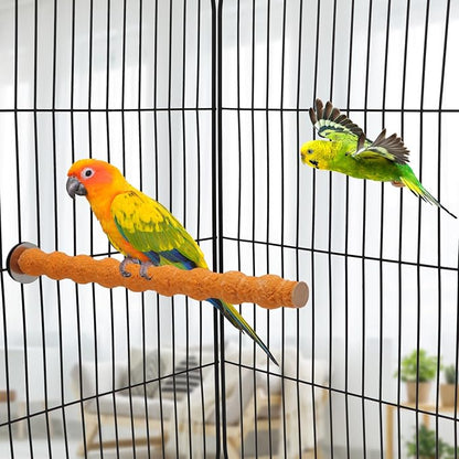 Hypeety Wood Perch Stand Paw Grinding Stick Toy Colorful Pet Bird Cage Stand - Image 6