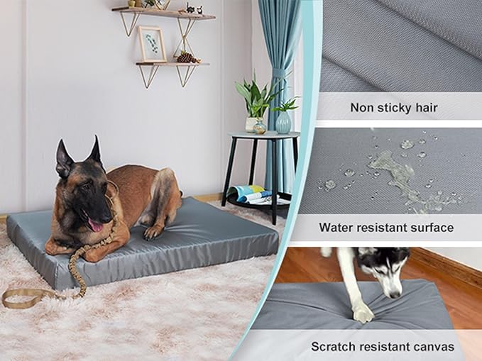 Explore Land Scratch Resistance Dog Bed Cover Canvas Washable Dog Crate Pad - Image 3