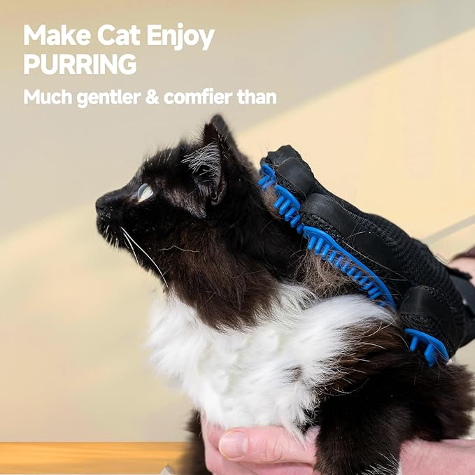 Pet Hair Removal Glove for Dogs & Cats, 2-in-1 Deshedding Brush & Massage Mitt - Image 6