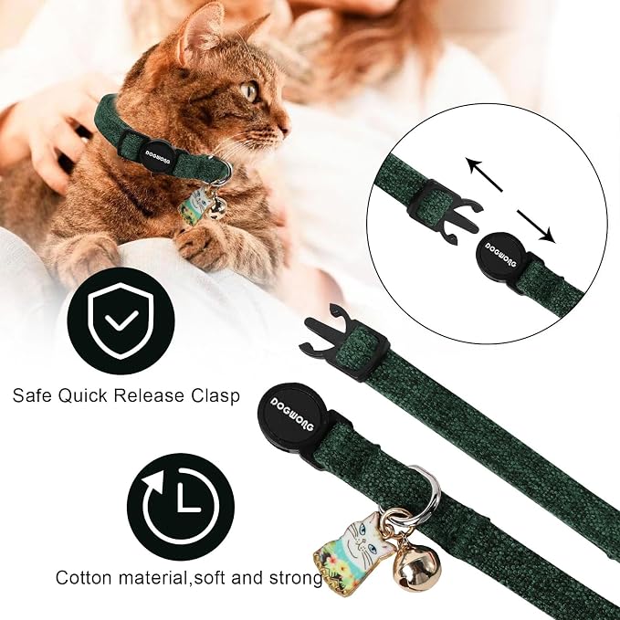 Cat Collar, 2 Pack Holiday Cat Collars Breakaway - Image 3