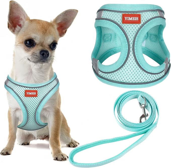 YIMEIS Dog Harness and Leash Set, No Pull Soft Mesh Pet Harness, Reflective by YIMEIS