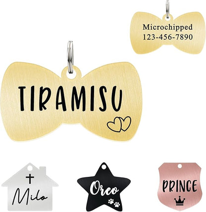 Ultra Joys Cat ID Tag Personalized Pet Tags, Durable Stainless Steel Small Pet by UltraJoys