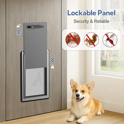 Dog Door for Exterior Door, Antirust & Heavy Duty Doggie Door, Aluminum Doggy - Image 5