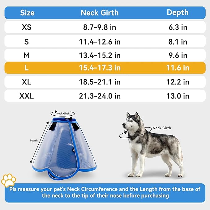 Upgraded Dog Cone Collar for Large Medium Dogs, Soft Dog Cone - Image 3