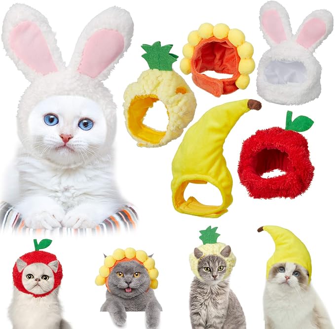 Weewooday 5 Pieces Cat Costume Christmas Bunny Hat Outfit by Weewooday