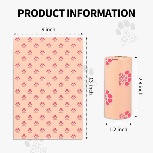 Dog Poop Bags Rolls 300 Count Biodegradable Poop Bags Refills - Image 2