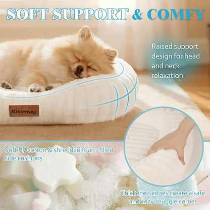 Washable Dog Bed for Medium Dogs – Soft Plush Calming Puppy Bed - Image 2