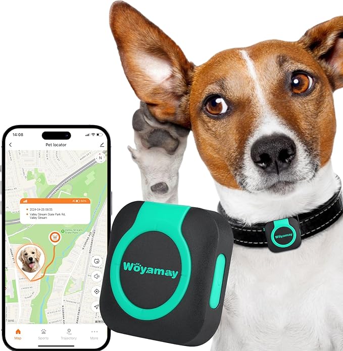 GPS Tracker for Dogs and Cats, Mini Cat & Dog GPS Tracker by Woyamay