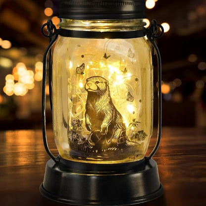 Otter Gifts for Women/Men River Otter Lovers Solar Lantern Mom Birthday - Image 9