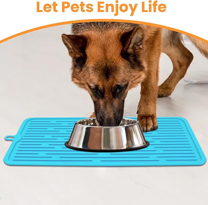 Ptlom Pet Placemat for Dog and Cat, Anti-Slip Waterproof Dogs Feeding Mat - Image 3