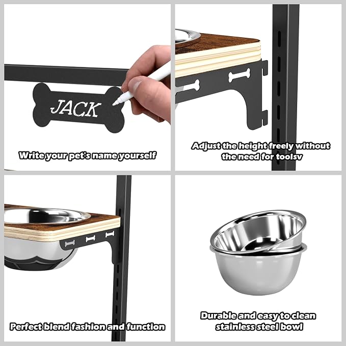 Elevated Dog Bowls with Slow Feeder - Image 5