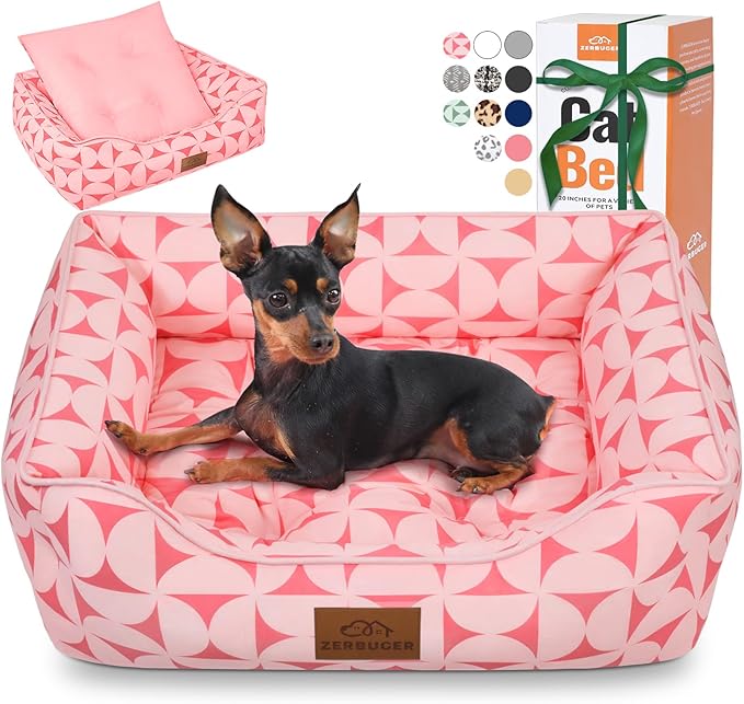 Rectangle Cat Dog Bed for Large Medium Small Pets Indoor Outdoor Machine by Zerbuger