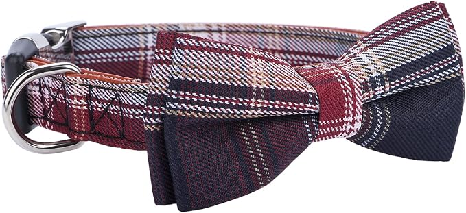 Faleela Soft &Comfy Bowtie Dog Collar, Detachable and Adjustable Bow Tie Collar - Image 3