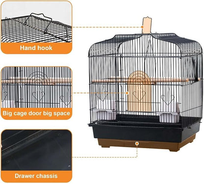 Travel Bird Cage 20.5x18.1x14.2 Inch, Portable Bird Carrier - Image 5