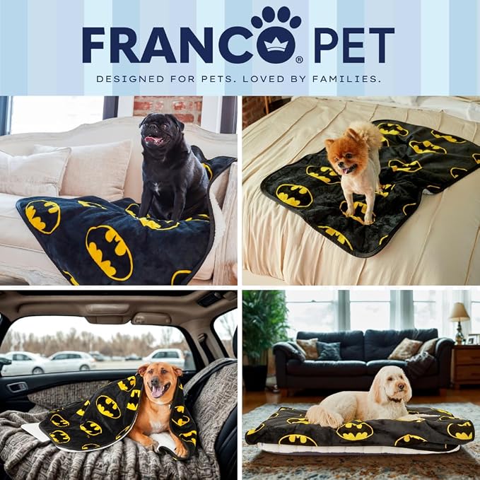 Franco Pet Batman DC Comics Bat Shield Logo Super Soft Cozy Waterproof - Image 7