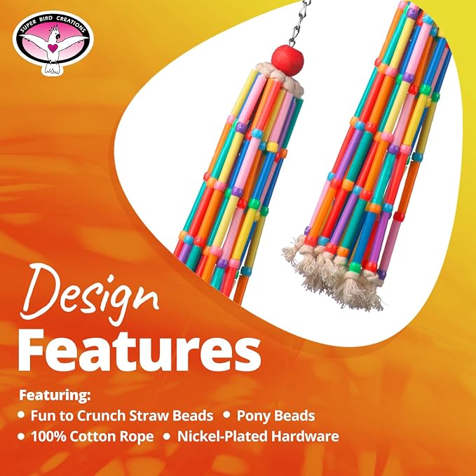Super Bird Creations SB708 Wind Chimes Bird Toy, Medium Bird Size, 13” x 2” - Image 4