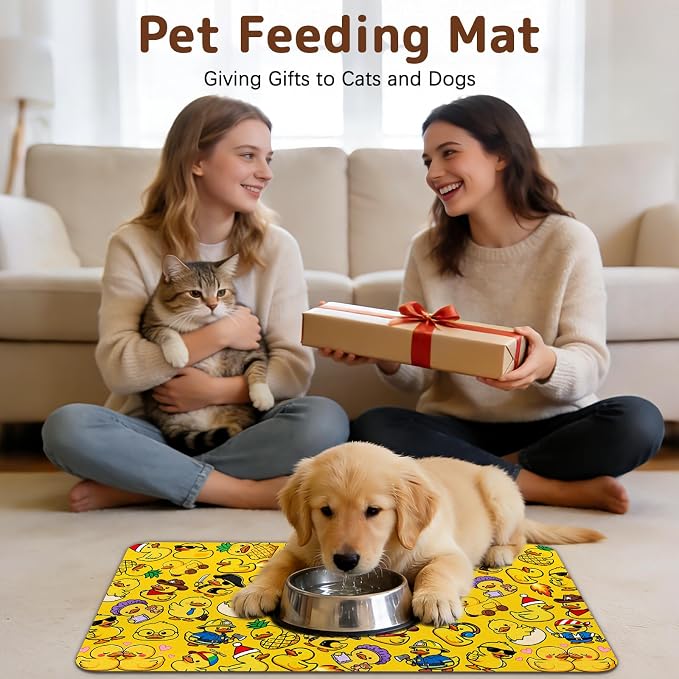 Dog Food Mat for Bowls, Absorbent Quick Dry Dog Cat Mats for Food and Water - Image 8