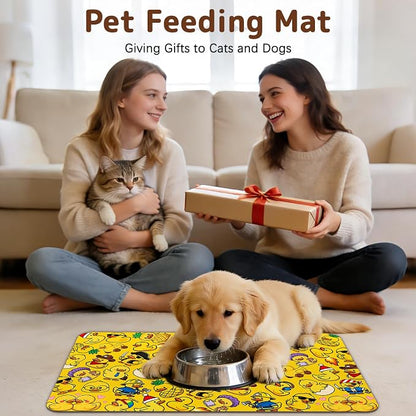 Dog Food Mat for Bowls, Absorbent Quick Dry Dog Cat Mats for Food and Water - Image 8