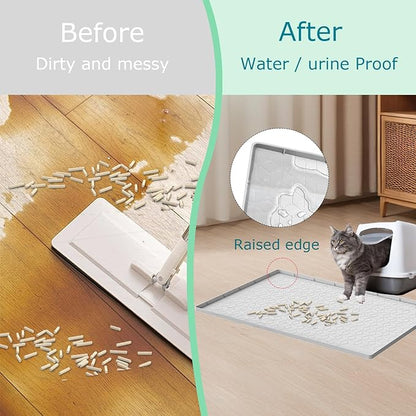Cat Litter Mat for Litter Box, Silicone Large Cat Litter Trapping Mat - Image 5