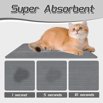 Le courant Dog Bowl Mats, Cat Feeding Mat, Non-Slip Super Absorbent, No Stains - Image 2