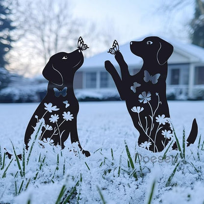 Metal Dog Garden Decor for Outside, Dog Yard Art, Weather Resistant Steel Dog - Image 6
