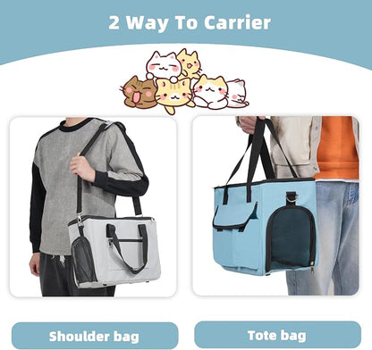 Cat & Dog Carrier for Pets Up to 15 Lbs, Airline Approved Soft-Sided - Image 4