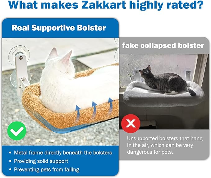 Zakkart Foldable Cat Hammock for Window - Image 2