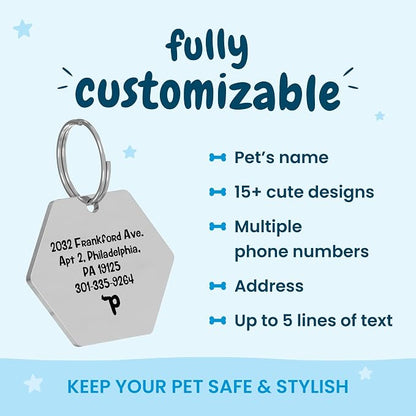 PawFurEver Dog Tag Personalized Pet Name | Customized Dog Tags Engraved Front & - Image 3