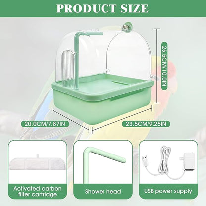 Pacify Automatic Bird Bath for Cage, Hanging Bird Shower - Image 4