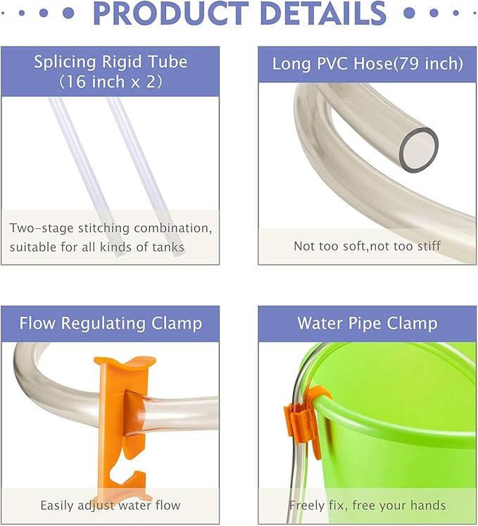 hygger Aquarium Gravel Cleaner, New Quick Water Changer - Image 4