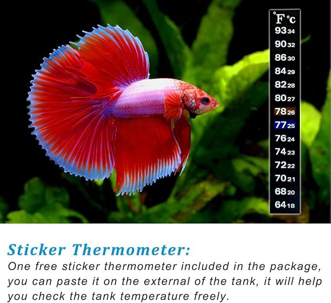 PULACO 50Watt Aquarium Heater for 6-15 Gallon Fish Tank, Adjustable Submersible - Image 6