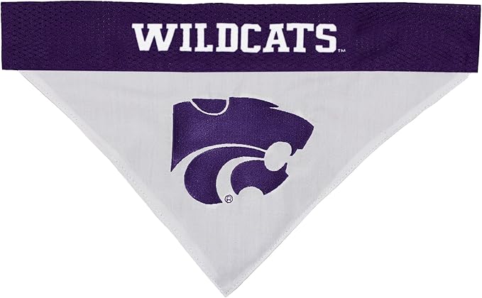 Pets First Collegiate Pet Accessories, Reversible Bandana, Kansas State - Image 3