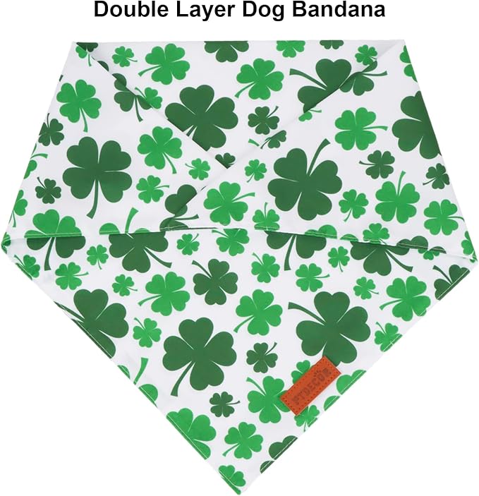 PTDECOR St. Patrick's Day Dog Bandana, Reversible Dog Scarf - Image 5