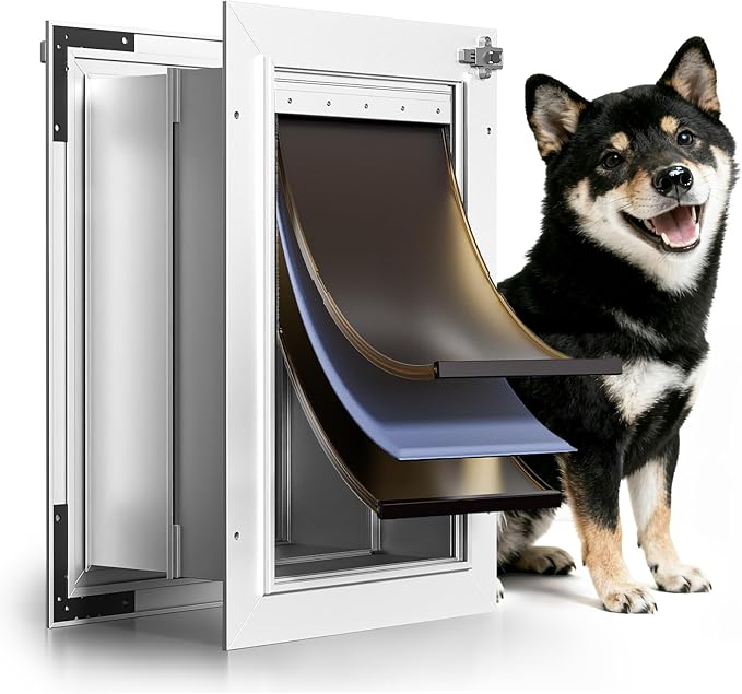 3-Flap Insulated Aluminum Doggy Door by PETCOMING