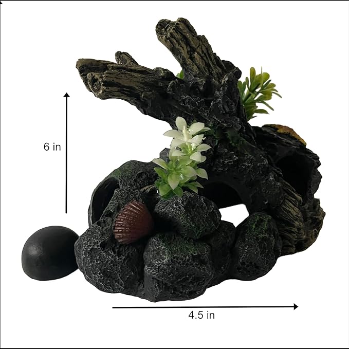 Aquarium Decor Magnetic Driftwood Outcropping Ornament –Wall-Mounted Fish Tank - Image 4