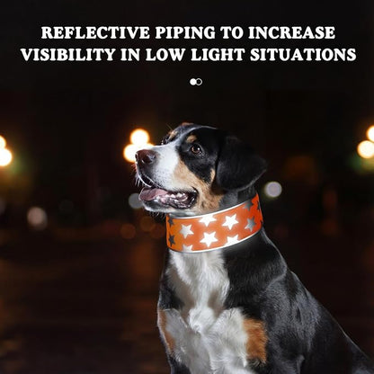 Paterr 2 Pcs Reflective Dog Collar High Visibility Adjustable Pet Collars - Image 2