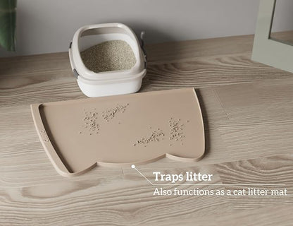 OHMO Dog Food Mat w/Residue Collection Pocket Silicone Pet Feeding Mat - Image 7