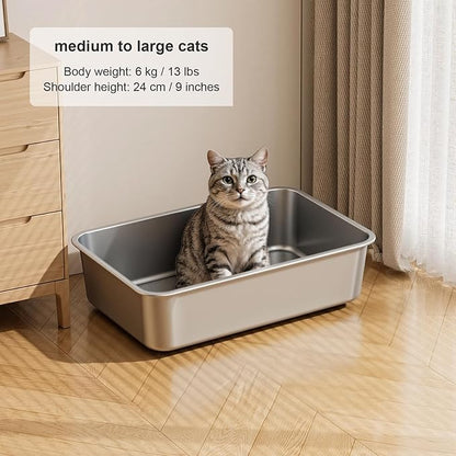 X-Large Stainless Steel Litter Box - Image 7