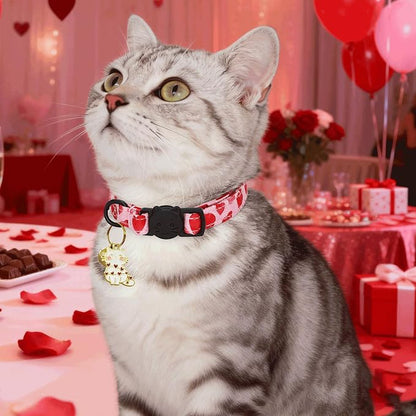 Elegant little tail 2 Pack Cat Collar- Valentines Cat Collars Breakaway - Image 4