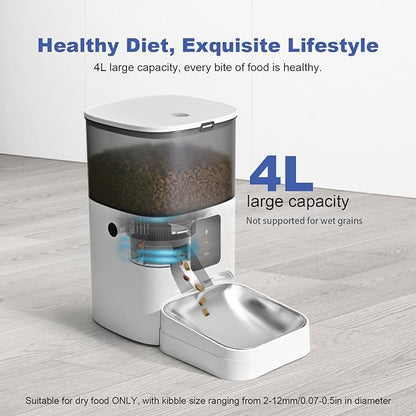 2.4G WiFi Automatic Cat Feeder, 4L Food Dispenser - Image 6