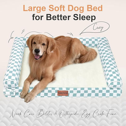 Large Dog Bed Orthopedic Washable: Beds Bolster XL Bed Large Big Dogs Egg Crate - Image 2