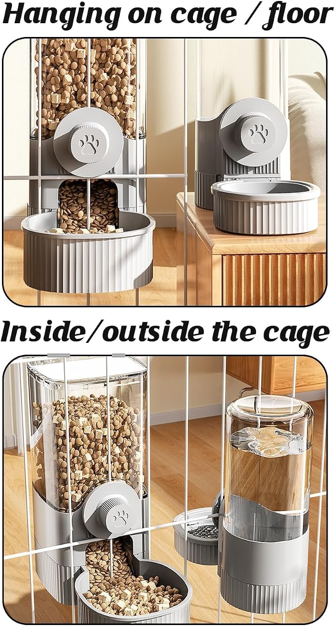 GPY Automatic Hanging Gravity Pet Feeder and Water Dispenser Set ，Automatic - Image 6