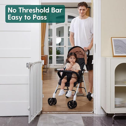 Babelio Baby Gate for Stairs & Doorways, 26-43" W 34" H Extra Tall| No Bottom - Image 3