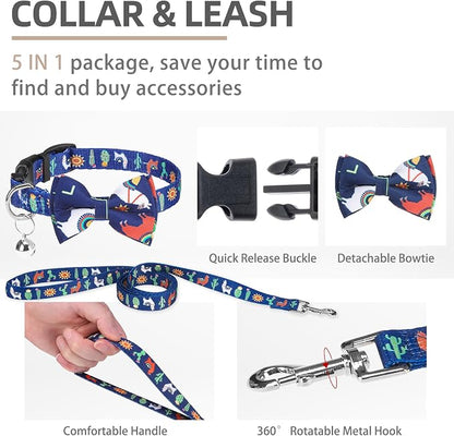 PUPTECK Adjustable Dog Harness Collar and Leash Set, Step in No Pull Pet Harness - Image 3