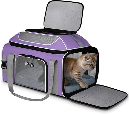 Petskd Top-Expandable Pet Carrier 19x13x9 Inches Southwest Allegiant Airlines by Petskd