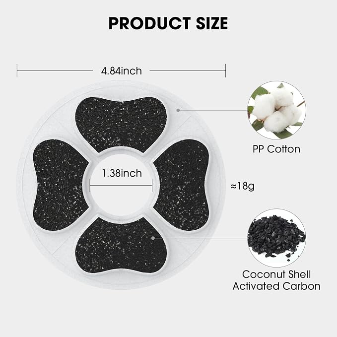 8 Packs Cat Water Fountain Food Grade Replacement Filters & Sponges - Image 2