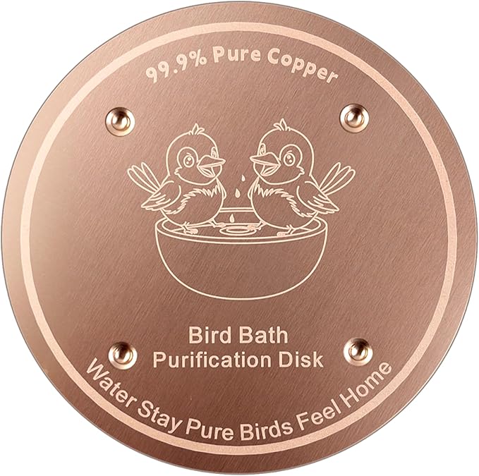 1 Pcs Copper Disc for Bird Bath | 99.99% Pure Copper Plate & Birdbath Disk | by Unknown