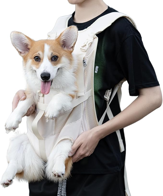 Dog Front Carrier Backpacks for Small Dogs, Legs Out Pet Carrier Sling Backpack by Petshome